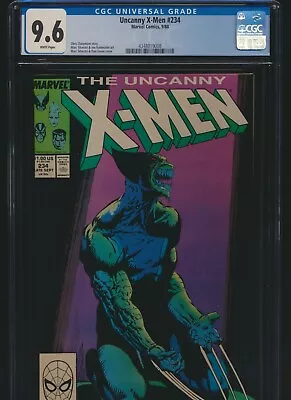 Uncanny X Men 234 Marvel 1988 CGC 9.6 White Pg Claremont Classic Wolverine  .99 • $4.25