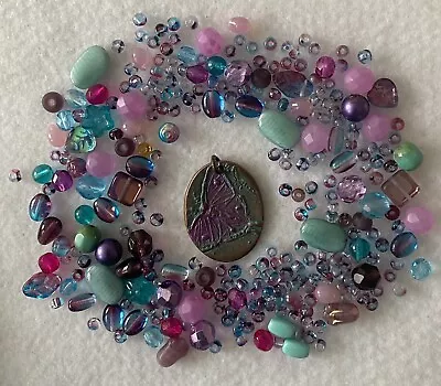 Vintaj Pendant Butterfly On Copper Czech Glass Beads 46 Grams • $4.99