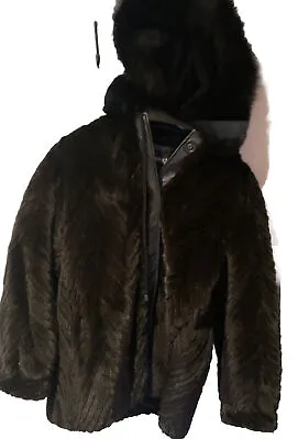 Mink Fur Jacket With Hood- CUSTOM MADE • $180