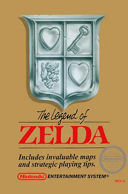 The Legend Of Zelda BOX ART Original NES Premium POSTER MADE IN USA - ZEL026 • $18.48