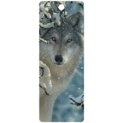 £2.99 • Buy Wolf In Snow 3D Bookmark 15cm X 5.75cm With Tassel Broken Silence