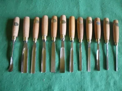 Nice Set Off  12 Ashley Iles Carving Toolsin Very Good Condition Excellent Vgc • $180.64