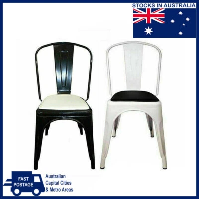 $29 • Buy Tolix Chair Magnetic Cushion Pad Removable Faux Leather Pads Dining Chairs Cover