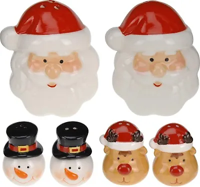 £5.99 • Buy Christmas Salt And Pepper Set Condiment Set Cruet Set Santa Snowman Reindeer