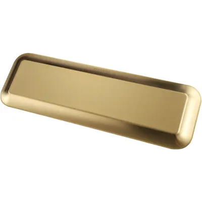  Stainless Steel Long Sushi Plate Gold Decor Trays For Food Serving • £70.98