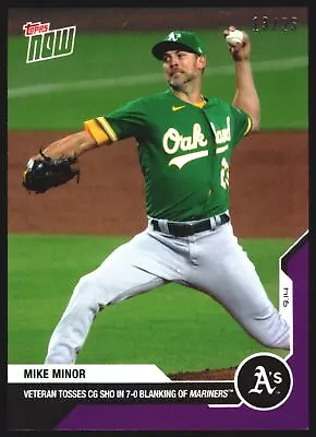 2020 Topps Now Mike Minor Purple Parallel /25 #266 • $4.99