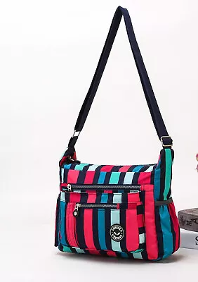 Ladies Multicoloured Printed Bags Women Travel Crossbody Shoulder Messenger K08A • £13.98