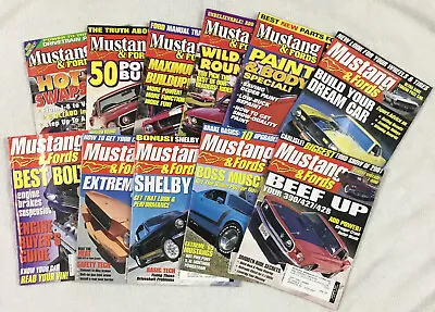 Mustang & Fords Magazine Lot Of ELEVEN 1998-2001 SHELBY GT500 Cobra Jet MACH 1 • $25.49