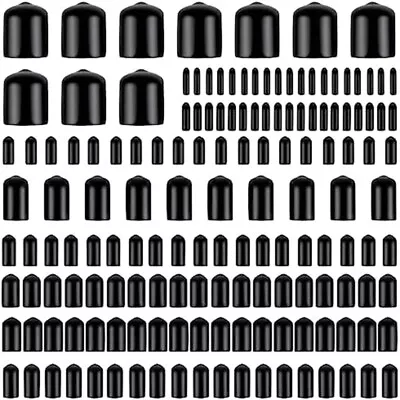 160Pcs Rubber End Caps Round Vinyl Bolt Screw Cover Caps In 9 Size T5H57441 • £8.29