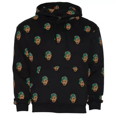 New Cross Colours Tupac 2Pac Allover Print Fleece Sweatshirt Hoodie • $35