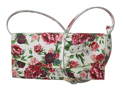 DOLCE & GABBANA Bag Purse Clutch Floral Roses Leather Cross Body Borse RRP $1000 • $299