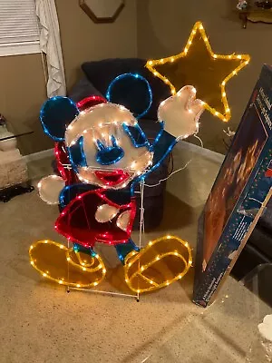 Mr.Christmas A Mickey Unlimited Light Sculpture Mickey W/Star RARE • $109.99