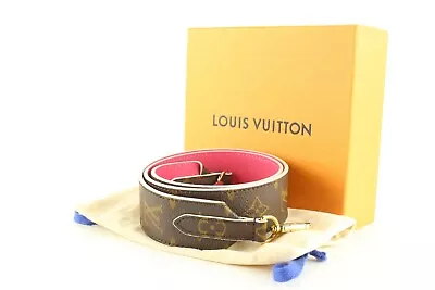 Louis Vuitton Monogram X Fuchsia Reversible Guitar Strap Shoulder 1LK0216 • $921