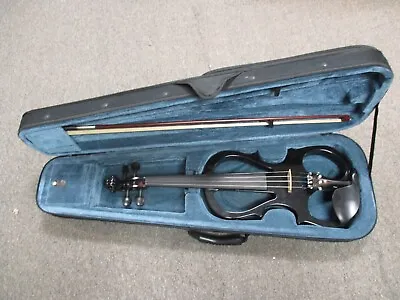 Cecilio Silent Violin Black W/ Bow & Case Not Working Sold As-is For Parts • $39.88