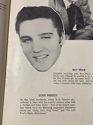 Elvis 1955 Grand Ole Opry Souvenir Program / Sun Studios / Direct From Memphis • $350