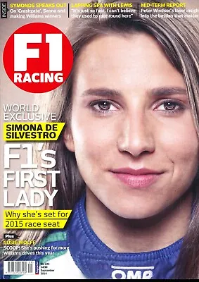 F1 Racing Magazine September 2014 Simona De Silvestro Susie Wolff Lewis Hamilton • £4.99