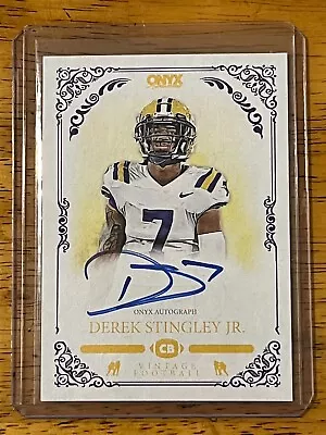$12.99 • Buy 2022 Onyx Vintage Derek Stingley Jr. Auto Blue Texans #VADS NM
