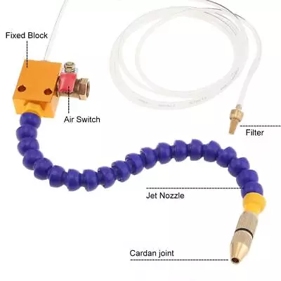 Mist Coolant Lubrication Spray System Unit 5mm For Air Pipe CNC Lathe Mill Drill • $11.68