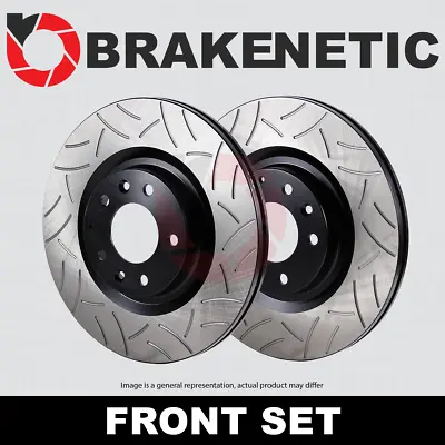 FRONT SET BRAKENETIC Premium GT Slotted Brake Disc Rotors BNP46068.GT • $179.52
