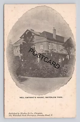 Postcard (Q5) UK Nell Gwynn's House Waterlow Park. Woolley & Co Chemist • £6.99