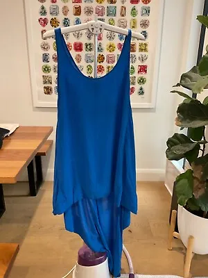 $20 • Buy Sass And Bide Bright Blue High Low Dress Medium Size 10