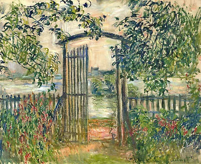 Claude Monet The Garden Gate At Vetheuil 1881 Giclee Canvas Print • $7.99