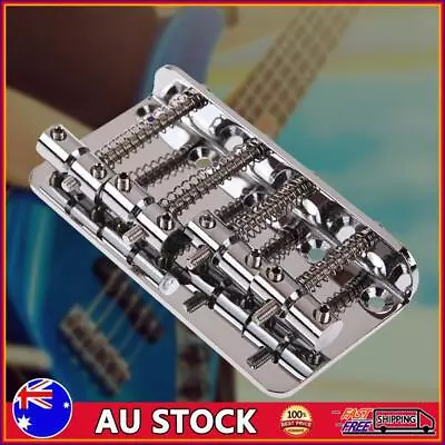 Chrome Vintage Style Bridge For Fender Jazz Bass Guitar 4-String With 4 Scr • $12.50