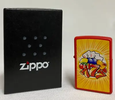$25.95 • Buy Genuine Zippo Lighter - Gambling  Matte Red Brand New!