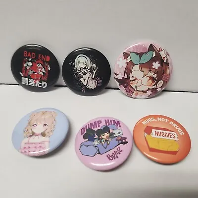 Anime Bratz Funny Hot Topic Spensers Kawaii Lot Of 6 Mini Pins Can Badge • $16