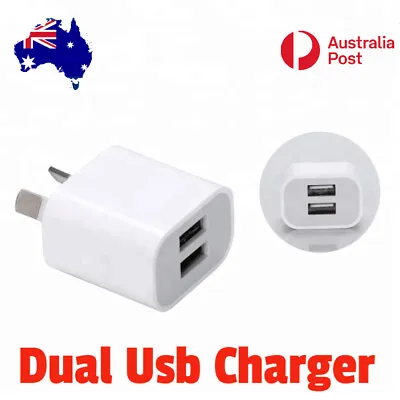 Universal Travel 5V 2A Dual USB AC Fast Wall Charger Power Adapter AU Plug Phone • $7.05