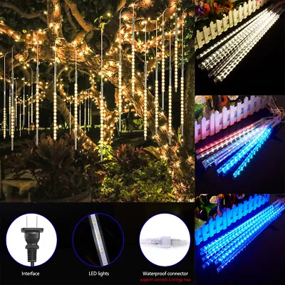 10 30 50cm LED Lights Meteor Shower Rain Drop 8/10 Tube Christmas Tree Outdoor • $11.52