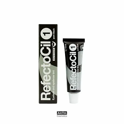 $11.99 • Buy Refectocil Eyebrow Eyelash Tint GEL HENNA NEW 15ml - PURE BLACK - 1.0