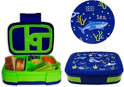 Shark Design Bento Lunch Box For Kids BPA-Free Removable Container • $16.95