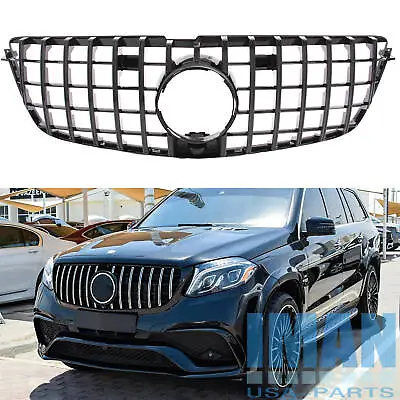 Black GT Style Grill Front Grille For Mercedes X166 GL500 GL550 GL63AMG 2013-15 • $99.98