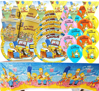 Simpsons Gift Box Cake Topper Cupcake Balloon Banner Supplies Decorations Party • $1.99