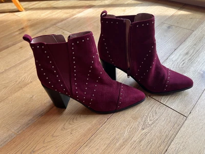 £8 • Buy Suede Kensie Ankle Boots - Burgundy Size 7 UK