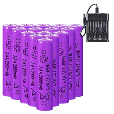 AA AAA Rechargeable Batteries Battery 1200MAH 1800MAH 2000mAh For Toys • $8.99