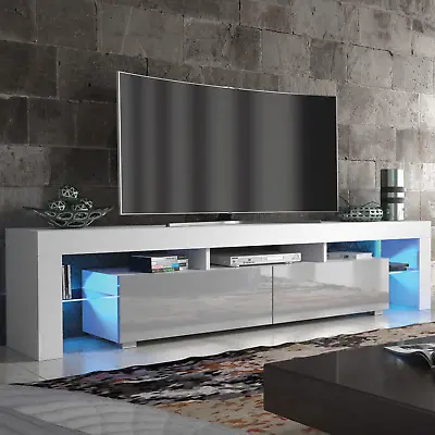£169.90 • Buy Modern 200cm TV Unit Cabinet Stand High Gloss Doors With Free LED 