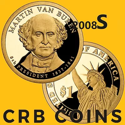 2008-S United States Martin Van Buren Dollar Coin - (UNC) Proof KM#429 - P08S • $2.98