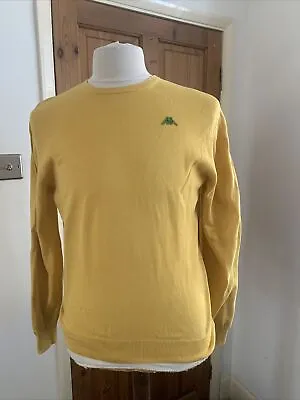 Vtg Robe Di Kappa Mens Retro Crew Neck Mustard Knit Jumper Size Medium #wd182*2 • £23.99