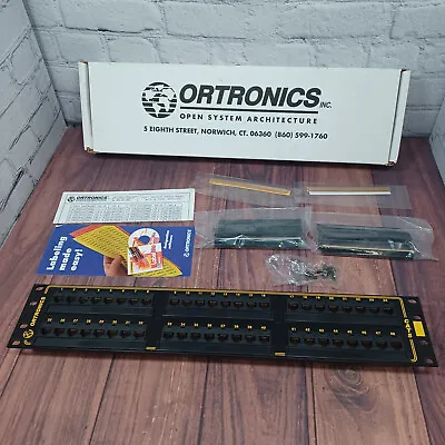 Ortronics High Density CAT5 Patch Panel 48 Port / 8 Port Modules ~NEW OPEN BOX~ • $64.98