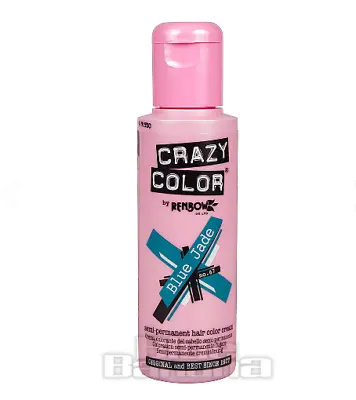 CRAZY COLOR SEMI-PERMANENT HAIR DYE 100ML (BLUE JADE) No.67 Brand NEW & FREE Del • £7.99