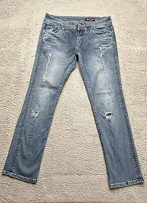 VIGOSS Used Women's Jeans Size 11  Low Rise Denim Boot Cut Blue • $15