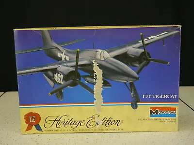 Vintage Monogram F7F TIGERCAT Model Kit Heritage Edition 1/72 Scale New • $40