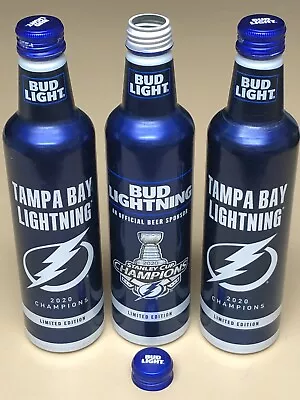 $19.95 • Buy (3) Tampa Bay Lightning Bolts BUD LIGHT 2020 STANLEY CUP CHAMPIONS Empty Bottles