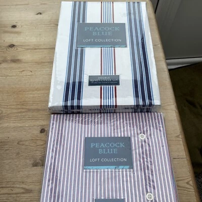 £20 • Buy Bedeck Peacock Blue Falmouth Double Duvet Cover Loft Collection
