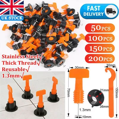 £4.49 • Buy 200PC Tile Leveling System Kit Reusable Tile Spacer Wall Floor Clip Leveler Tool