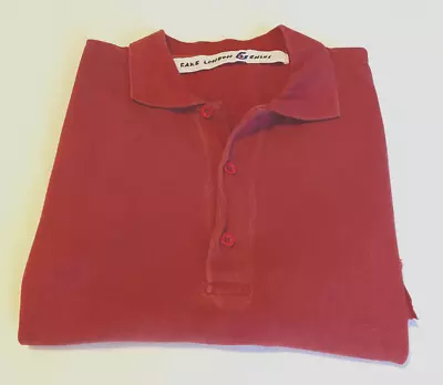 Fake London Genius XL Mens Deep Red Vintage T-Shirt Large Polo Shirt • £33.95
