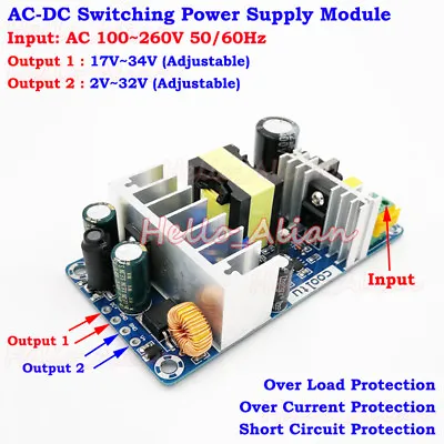 $12.97 • Buy AC-DC Converter 110V 220V 230V To 5V 12V 24V Dual Output Switching Power Supply