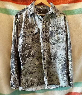 Vintage Faded Sage Shirt Camouflage Shirt Camo Hunting USA Size ? • $18